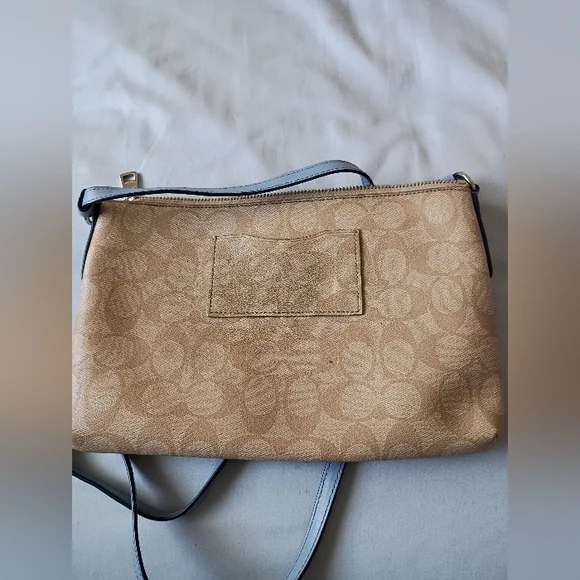 Coach Tan and Blue Crossbody GUC - Picture 3 of 10